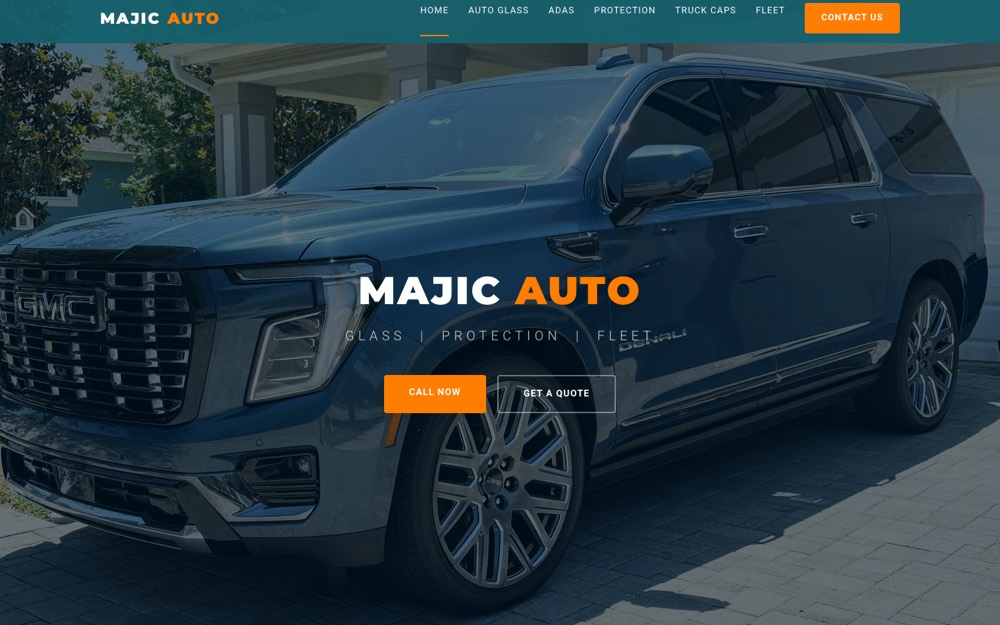 Majic Auto website homepage